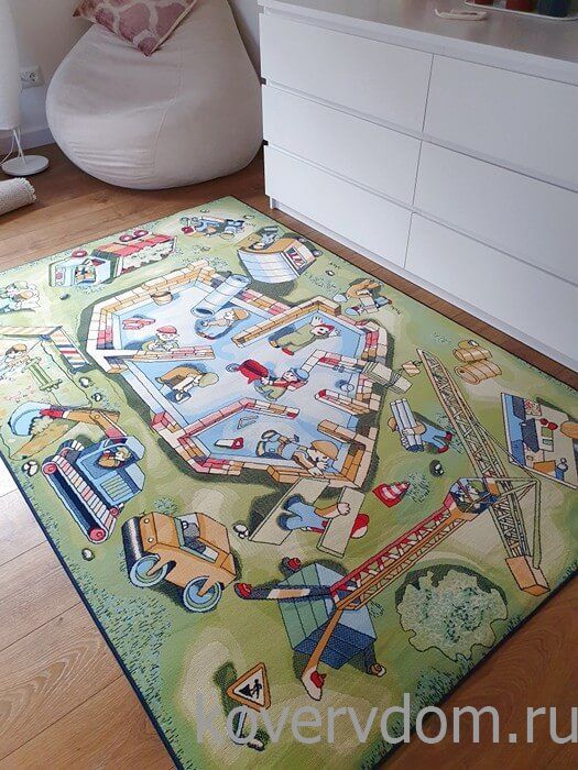 Детский развивающий ковер PTT Sorona Веселая Стройка